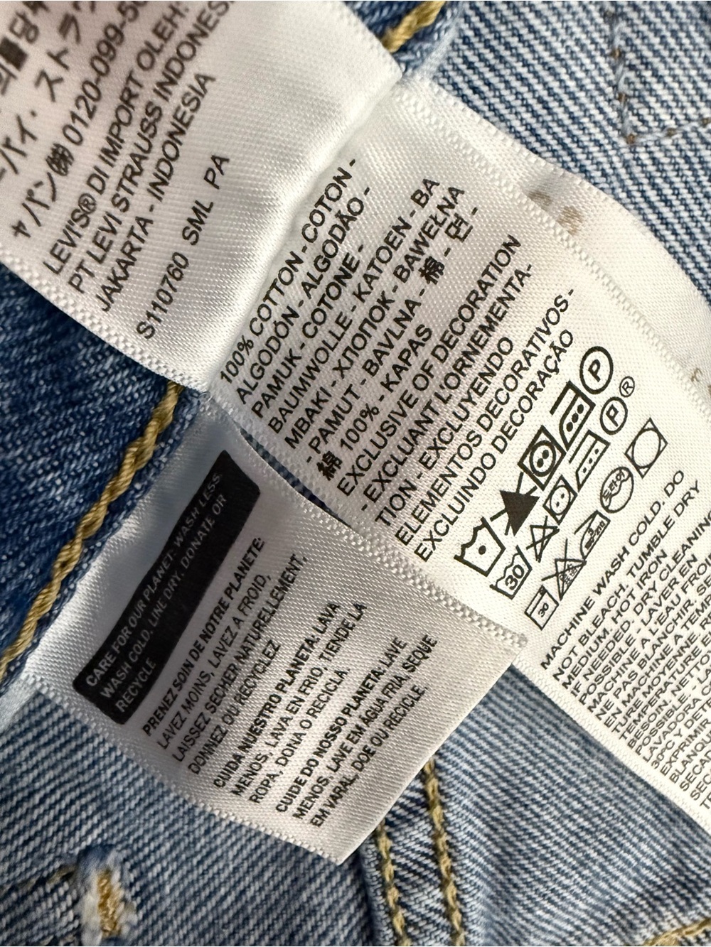 Levi’s 90s Dad Straight Jeans low mid Size 10 W30 Far And Wide Wash Denim NWOT - Picture 10 of 10